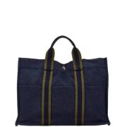 Pre-owned Canvas totes Hermès Vintage , Blue , Dames