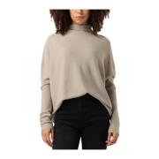 Elegante Zandkleurige Coltrui Liora Sweater Drykorn , Beige , Dames