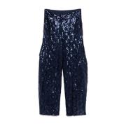 Marineblauwe Sequin Riem Broek Rotate Birger Christensen , Blue , Dame...