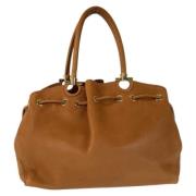 Pre-owned Leather handbags Salvatore Ferragamo Pre-owned , Brown , Dam...