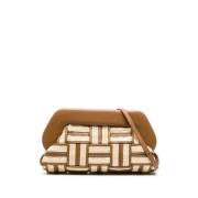 Vegan Clutch Tas met Magnetische Sluiting THEMOIRè , Brown , Dames