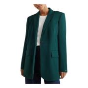 Stretch stof single-breasted blazer Tommy Hilfiger , Green , Dames