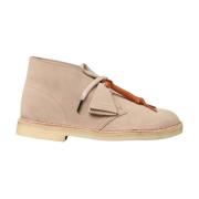 Beige Desert Boot Heren Veterschoen Clarks , Beige , Heren