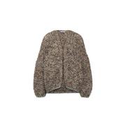 Alpaca Parel Patroon Bomber Vest Maiami , Gray , Dames