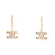 Pre-owned Yellow Gold earrings Celine Vintage , Yellow , Dames