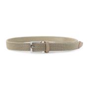 Neutrale leren riem voor mannen Kiton , Beige , Heren