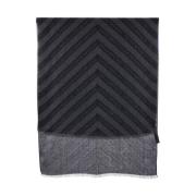 Chevron Jacquard Sjaals en Foulard Emporio Armani , Gray , Heren