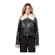 Imitatiebont Zwarte Jas Silvian Heach , Black , Dames