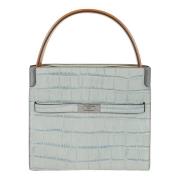 Blauwe Leren Handtas Elegante Stijl Tory Burch , Blue , Dames