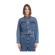 Dames Denim Jas Replay , Blue , Dames