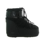 Gewatteerde Lage Icoon Rubberen Schoenen Moon Boot , Black , Heren