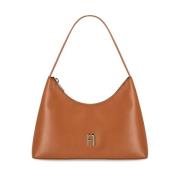 Brandy Diamond S Leren Schoudertas Furla , Brown , Dames