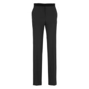 Zwarte wollen blend hoge taille broek Antonelli Firenze , Black , Dame...