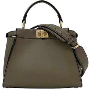 Pre-owned Leather fendi-bags Fendi Vintage , Beige , Dames