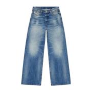 Elegante katoenen broek voor vrouwen Diesel , Blue , Dames