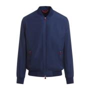 Blauwe Elegante Jas voor Mannen Kiton , Blue , Heren