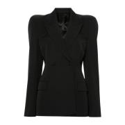 Zwarte Wollen Blazer Elegant Klassiek Ontwerp Balenciaga , Black , Dam...