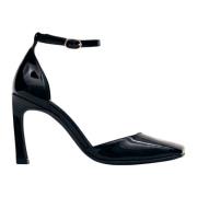 Liebe Onix Zwart Leren Pumps Alohas , Black , Dames