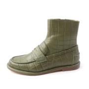 Pre-owned Leather boots Loewe Pre-owned , Green , Dames