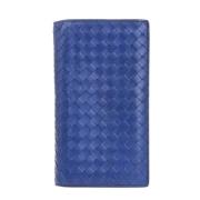 Pre-owned Leather wallets Bottega Veneta Vintage , Blue , Dames