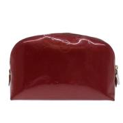 Pre-owned Leather pouches Louis Vuitton Vintage , Red , Dames