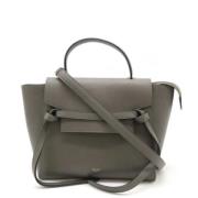 Pre-owned Leather handbags Celine Vintage , Gray , Dames