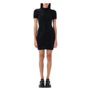 Zwarte Crystal Hotfix Minijurk Elegante Stijl Alexander Wang , Black ,...