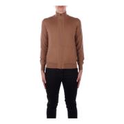 Witte Sweater met Dubbele Ritszakken Alpha Studio , Brown , Heren