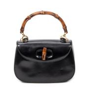 Pre-owned Leather handbags Gucci Vintage , Black , Dames