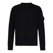 Zwarte Crew Neck Sweater Aw24 Stone Island , Black , Heren