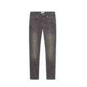 Slim Straight Donkere Denim Jeans Frame , Black , Heren