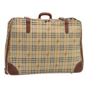 Pre-owned Leather travel-bags Burberry Vintage , Beige , Dames