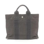 Pre-owned Canvas handbags Hermès Vintage , Gray , Dames