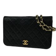 Pre-owned Leather chanel-bags Chanel Vintage , Black , Dames