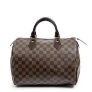 Pre-owned Canvas handbags Louis Vuitton Vintage , Brown , Dames