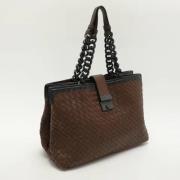 Pre-owned Leather handbags Bottega Veneta Vintage , Brown , Dames