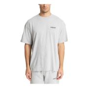 Gestreept Logo T-shirt Represent , Gray , Heren