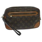 Pre-owned Canvas clutches Louis Vuitton Vintage , Brown , Dames