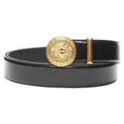 Leather belts Versace , Black , Heren