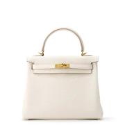 Pre-owned Leather handbags Hermès Vintage , White , Dames