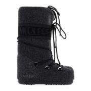 Vilt Sneeuwlaarzen met logoband Moon Boot , Gray , Dames