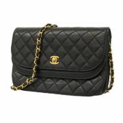 Pre-owned Leather chanel-bags Chanel Vintage , Black , Dames