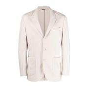 Kasjmier Gebreid Wit Jas Brunello Cucinelli , White , Heren