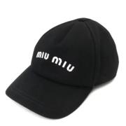 Pre-owned Cotton hats Miu Miu Pre-owned , Black , Dames