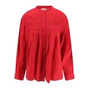 Biologisch Katoen Viscose Shirt met Knopen Isabel Marant Étoile , Red ...