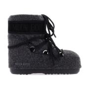 Vilt Sneeuwlaarzen met Logoband Moon Boot , Gray , Dames