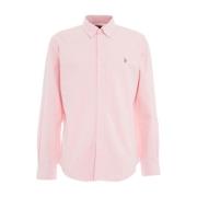 Roze Shirt met Logo Borduursel voor Heren Ralph Lauren , Pink , Heren