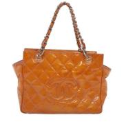 Pre-owned Leather chanel-bags Chanel Vintage , Orange , Dames