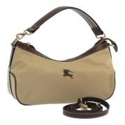 Pre-owned Nylon shoulder-bags Burberry Vintage , Beige , Dames