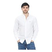 Witte Oxford Overhemd Lange Mouwen Tommy Hilfiger , White , Heren